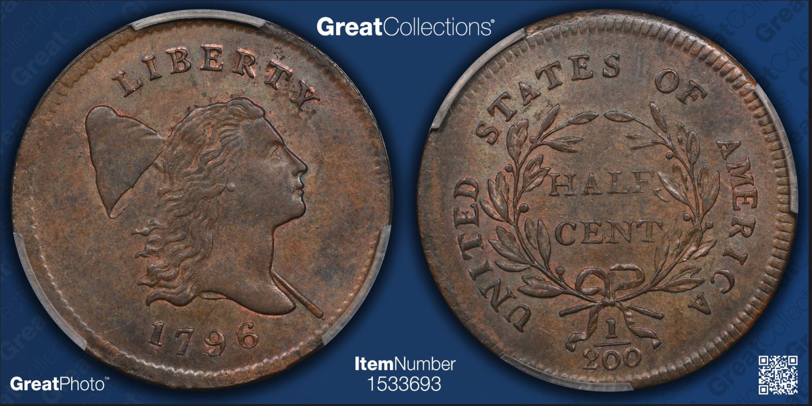 1796-Liberty-Cap-Half-Cent-MS-66-BN-Auction-Ending-Today