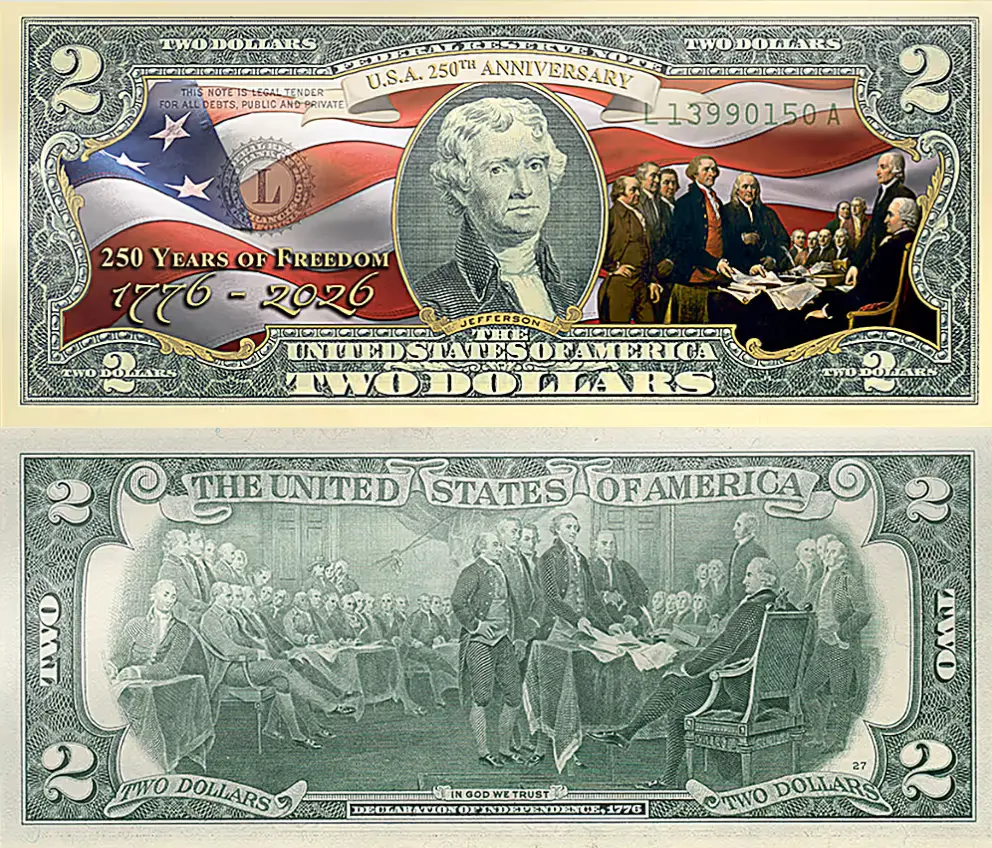 America's-250th-Anniversary-Enhanced-$2-Bill-Collection