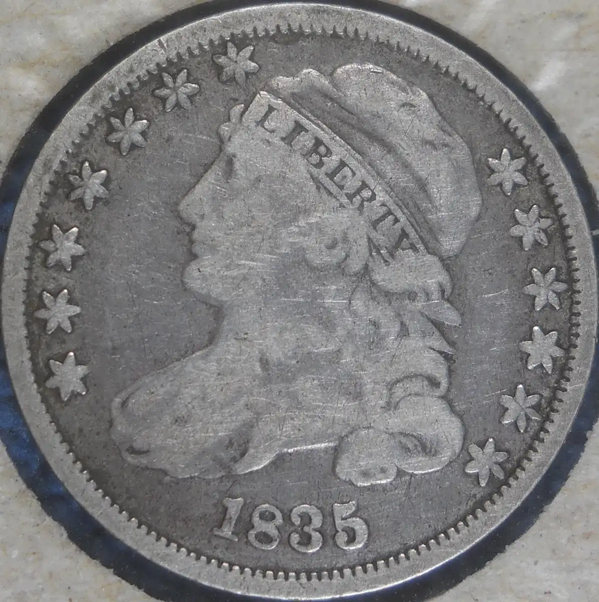 Cleaned-1835-Capped-Bust-Dime.