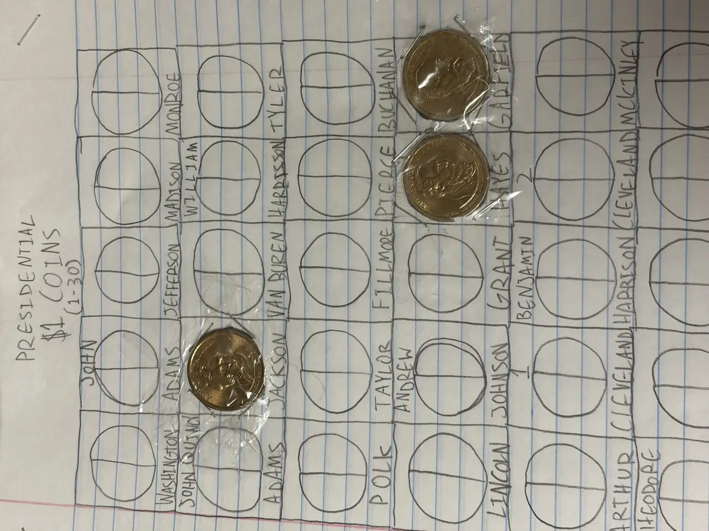 DIY-Coin-Album-In-Progress,-Pennies,-Nickels-And-More-To-Be-Added-Later!