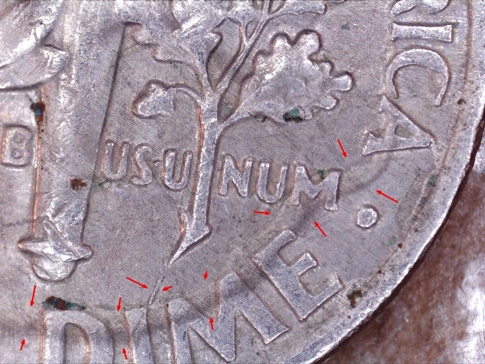 1990-P-Roosevelt-Dime-With-Major-Die-Run-And-More-Mystery-Error