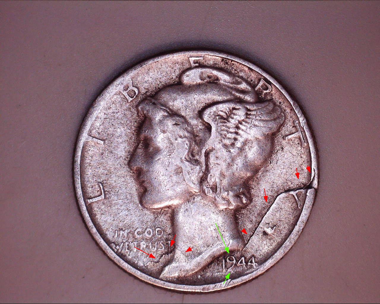 1944-D-Mercury-Dime-With-A-Cracked-Planch.