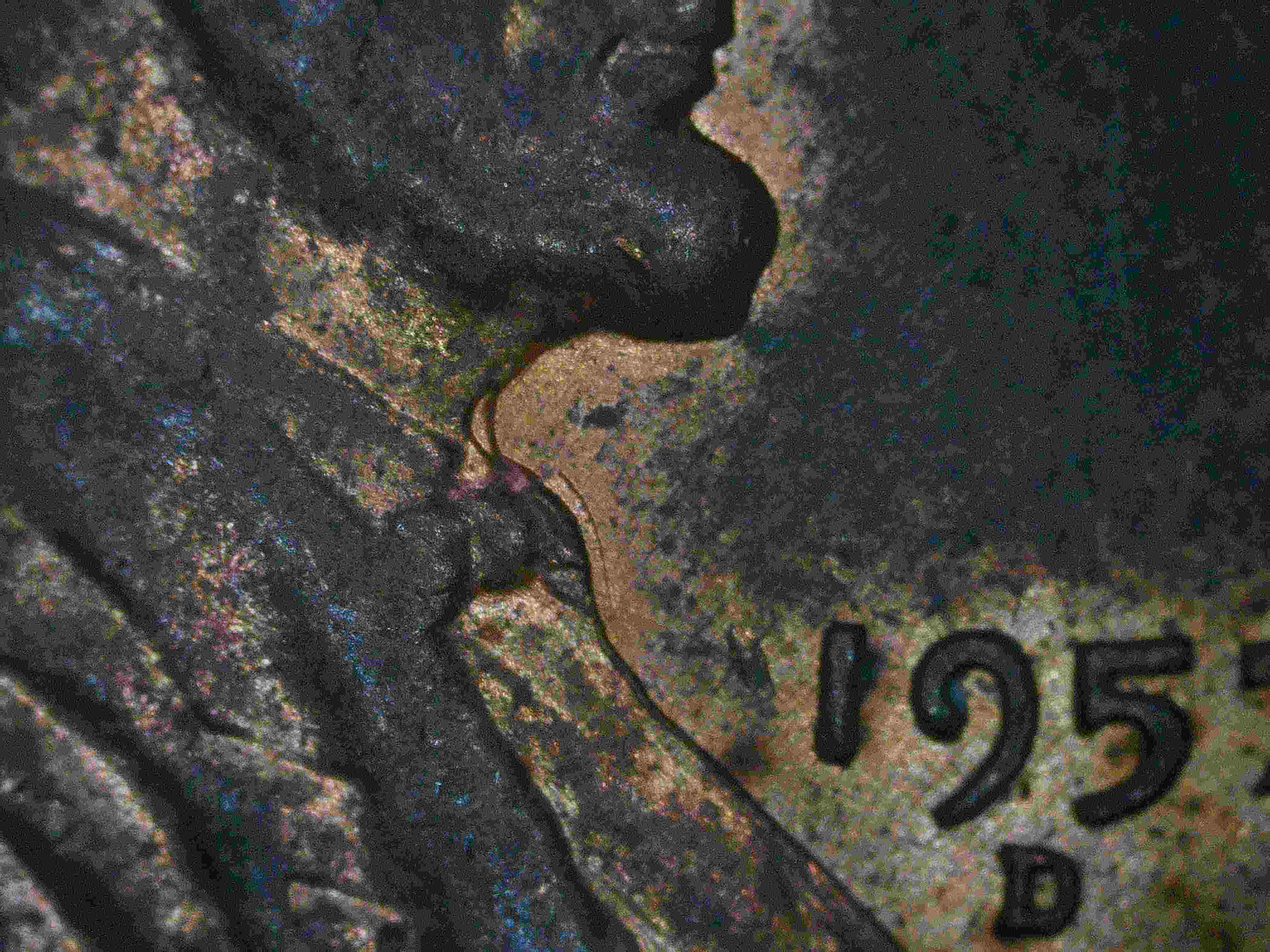 1957-D-Lincoln-Cent---Raised-Areas-Adjacent-To-Lincoln's-Bust