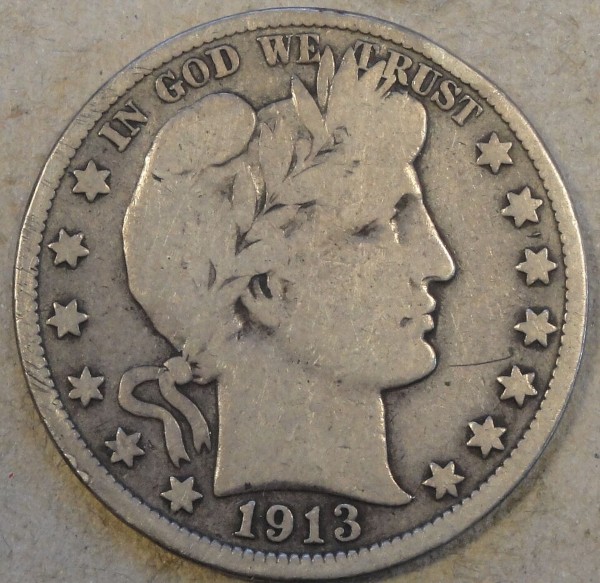 1913-P-Barber-Half-Dollar-For-Grading-And-Rim-Bump-Analysis