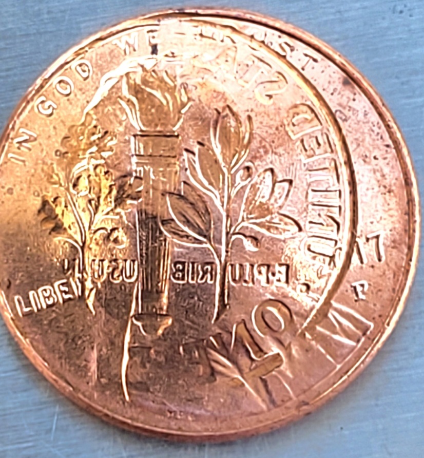 2017-P-Lincoln-1cent-/Dime-Mule-Clash-Error!