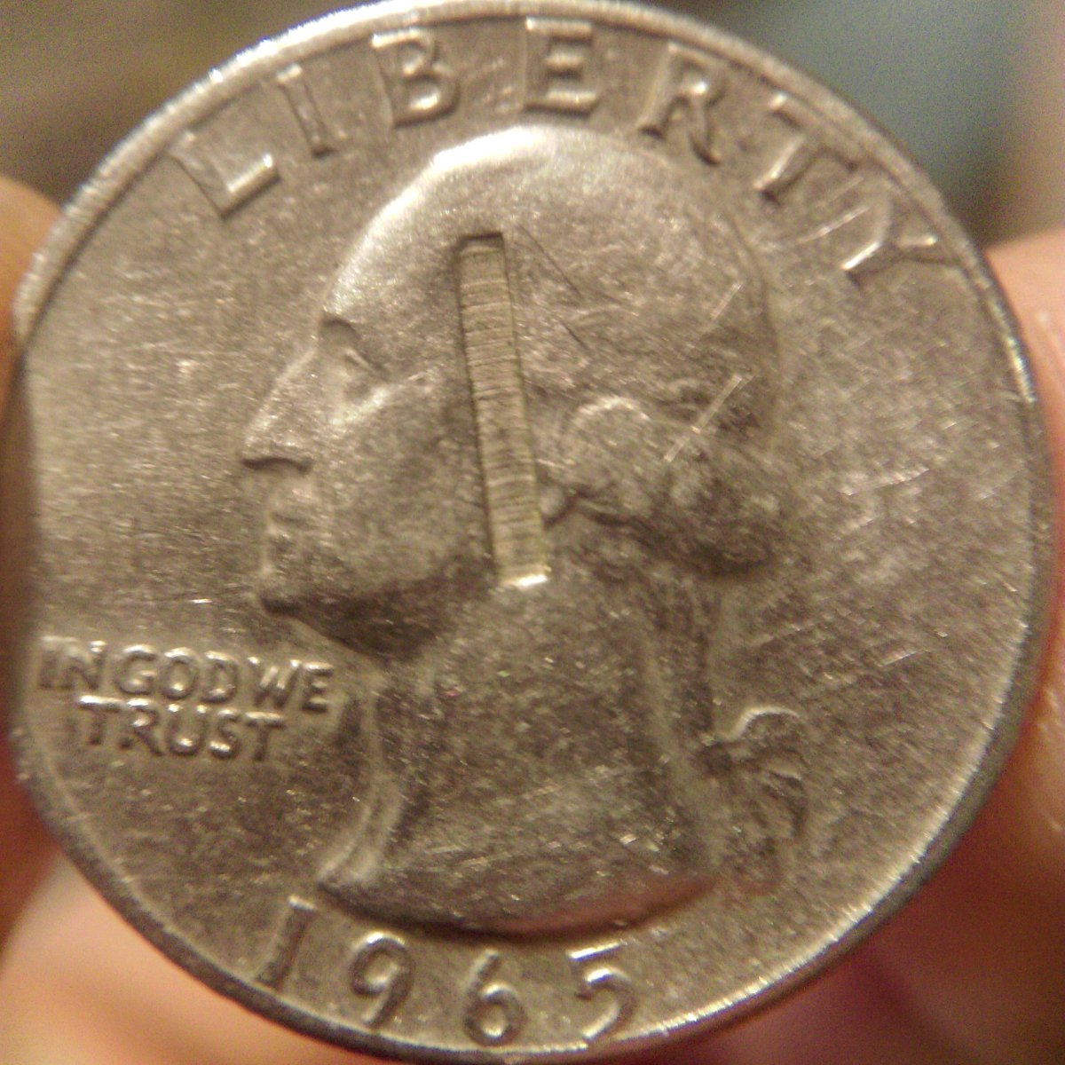 1965-Washington-Quarter-With-Marking?