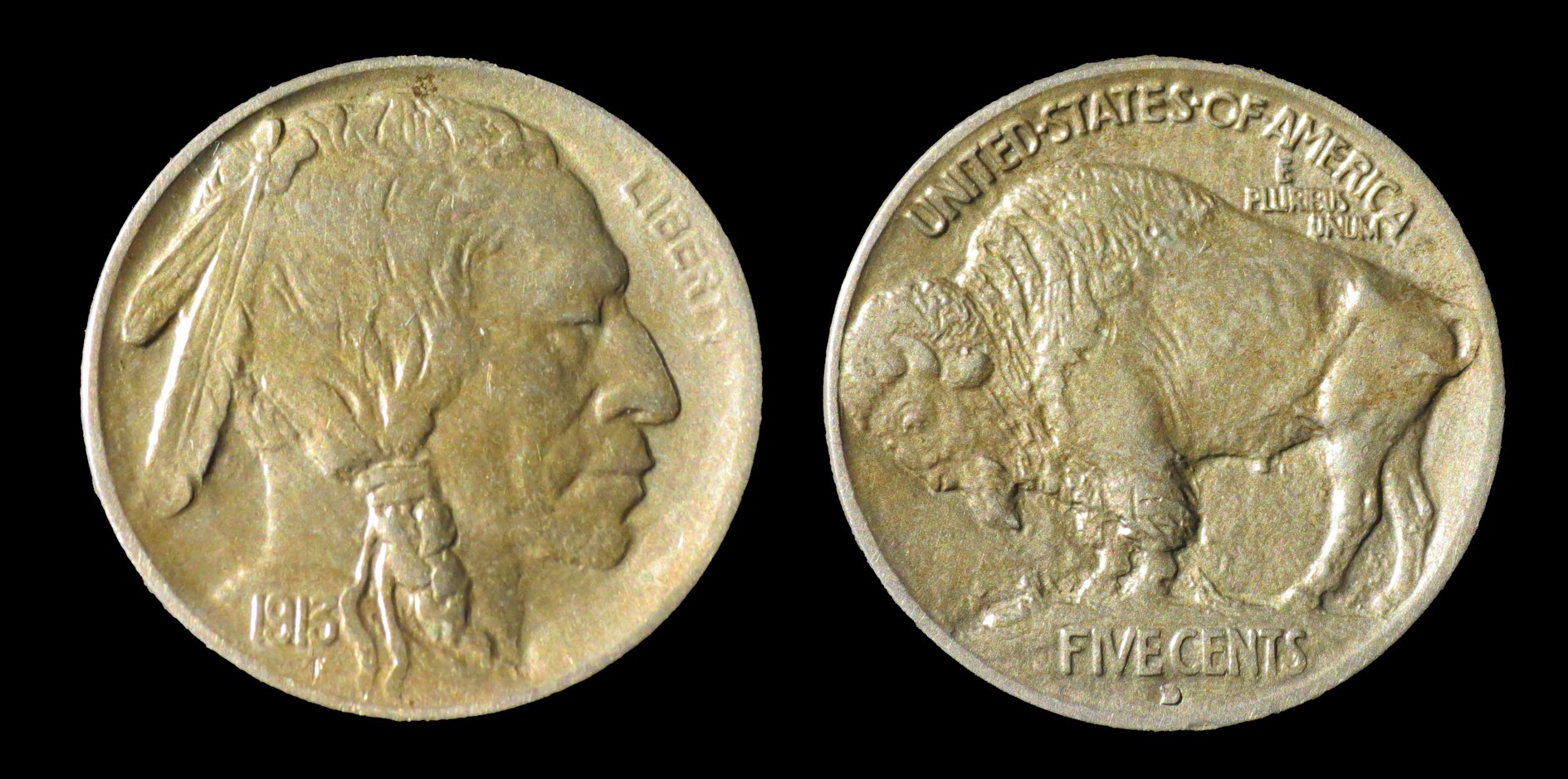 Swing-And-A-Miss-On-A-1913-D-Buffalo-Nickel-Two-Feather