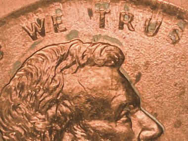 1999-Lincoln-Penny-Split-Plate-Doubling,-And-About-10%-Off-Center-Struck.
