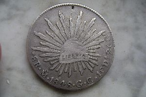 Pretty-Sure-It's-Counterfeit,-But-CCF-Or-Modern?-1848-8-Reales-MO-Gc