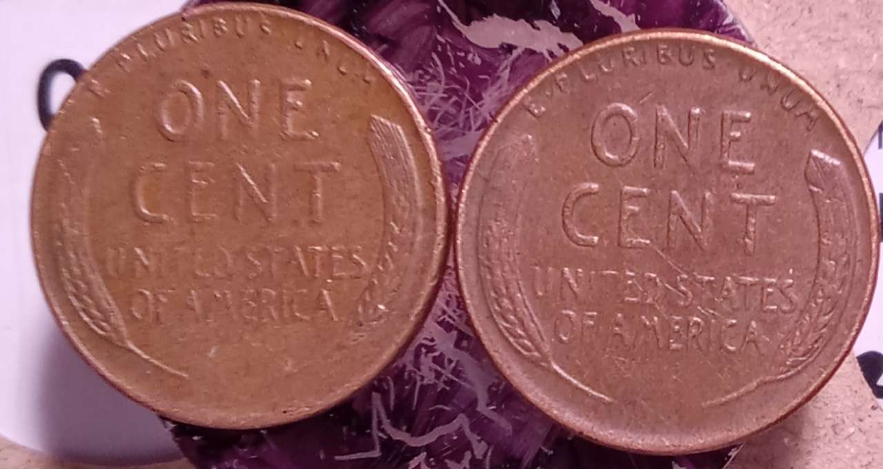 1957-P-1-Cent,-1957-D-1-Cent.-Do-These-2-Coins-Have-Die-Chips?