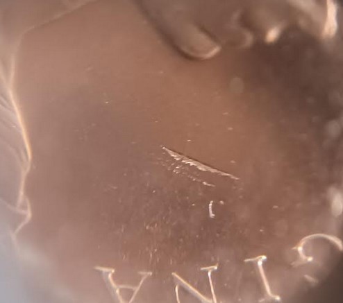 1967-Specimen-Penny-With-A-Struck-Thru-Or-Lamination-Error?