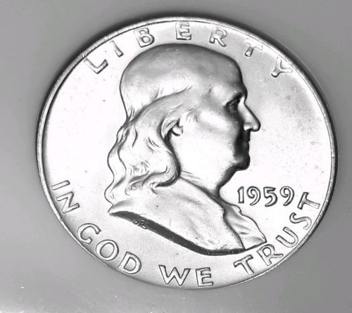 1959-D-Franklin-Half--I-Need-Help-With-Variety-Reverse-Has-Doubling