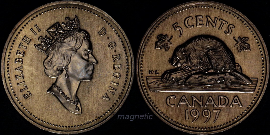 1997-5-Cent,-A-Very-Odd-Color,-Both-Sides