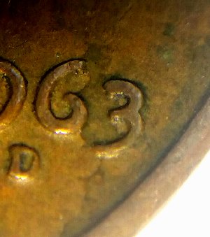 1963-D-Lincoln-Penny.--Look-Like-Doubling-On-The-3?