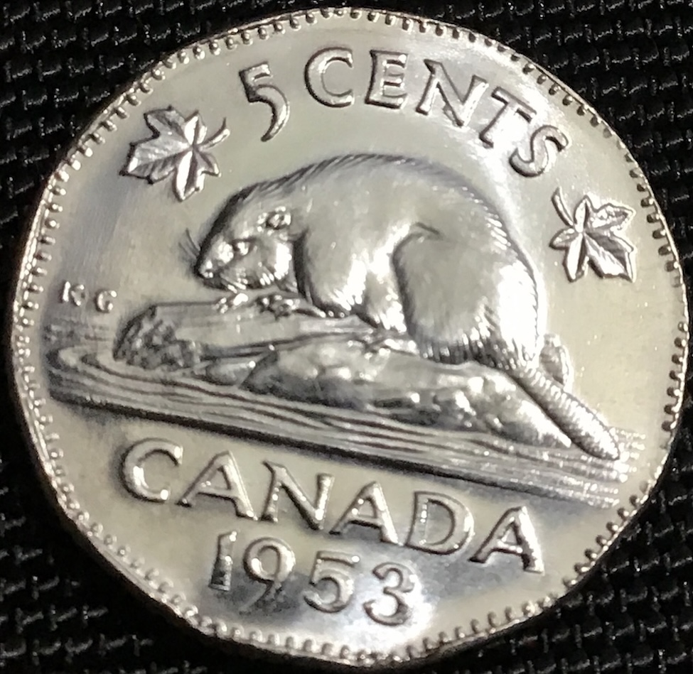 1953-Canada-Nickel-Varieties,-Bought-A-Bag-Of-Coins-On-Kijiji-For-$40cad,--5-X-1953-Nickels-Shiny!