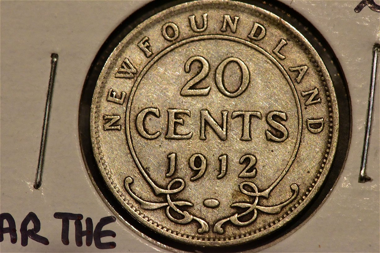 Newfoundland-1912-20-Cents---Help-Grade