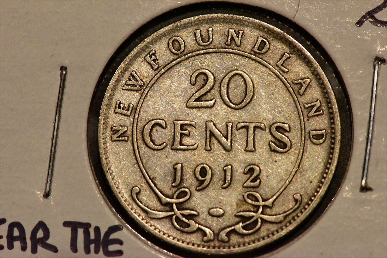 Newfoundland-1912-20-Cents---Help-Grade