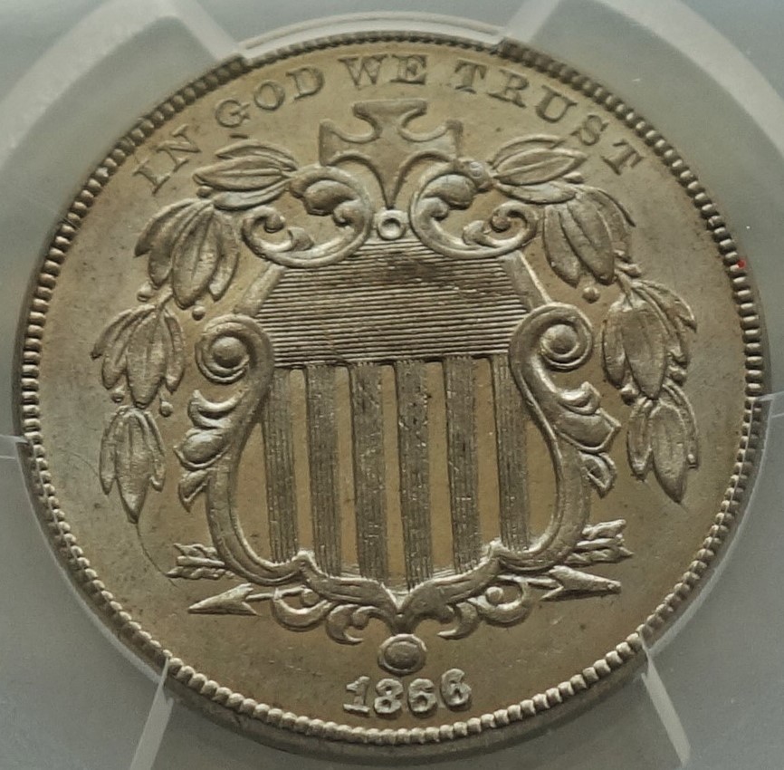 1866-Shield-Nickel----Scratches-Or-Bag-Marks?