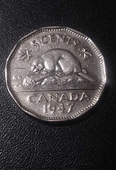1947-Canada-5-Cent-Nickle-Reverse-Looks-Weird