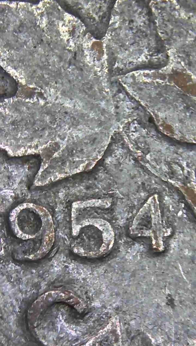 1954-One-Cent,-Need-Help?-Color-Off,-Flaw-Planchette-Near-Date?