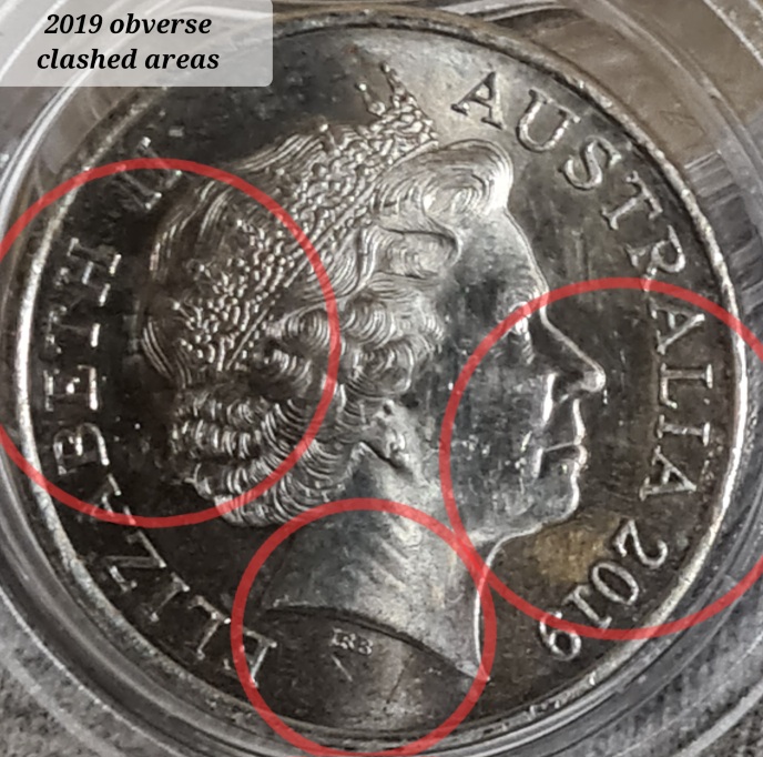 2019-Australian-10-Cent-Aqua-Toning-/-Die-Clashed-Obverse