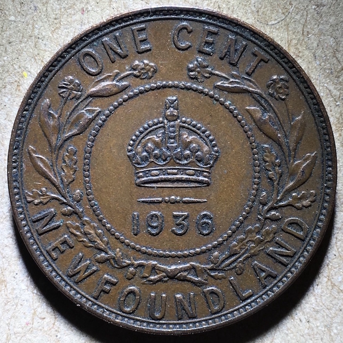 Newfoundland-1936-Large-Cent-Grade