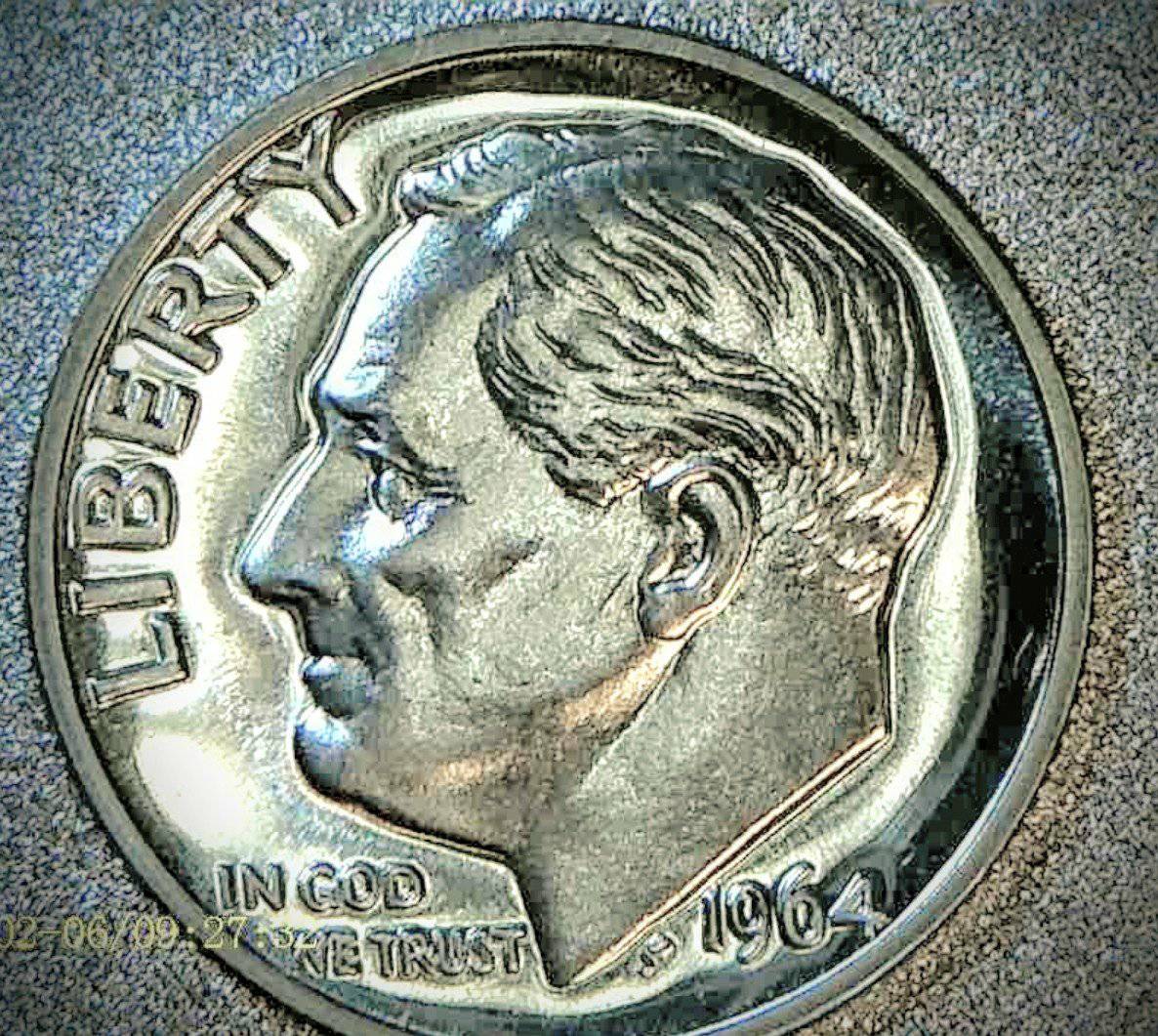 1964-Roosevelt-Dime-Proof-Or-SMS