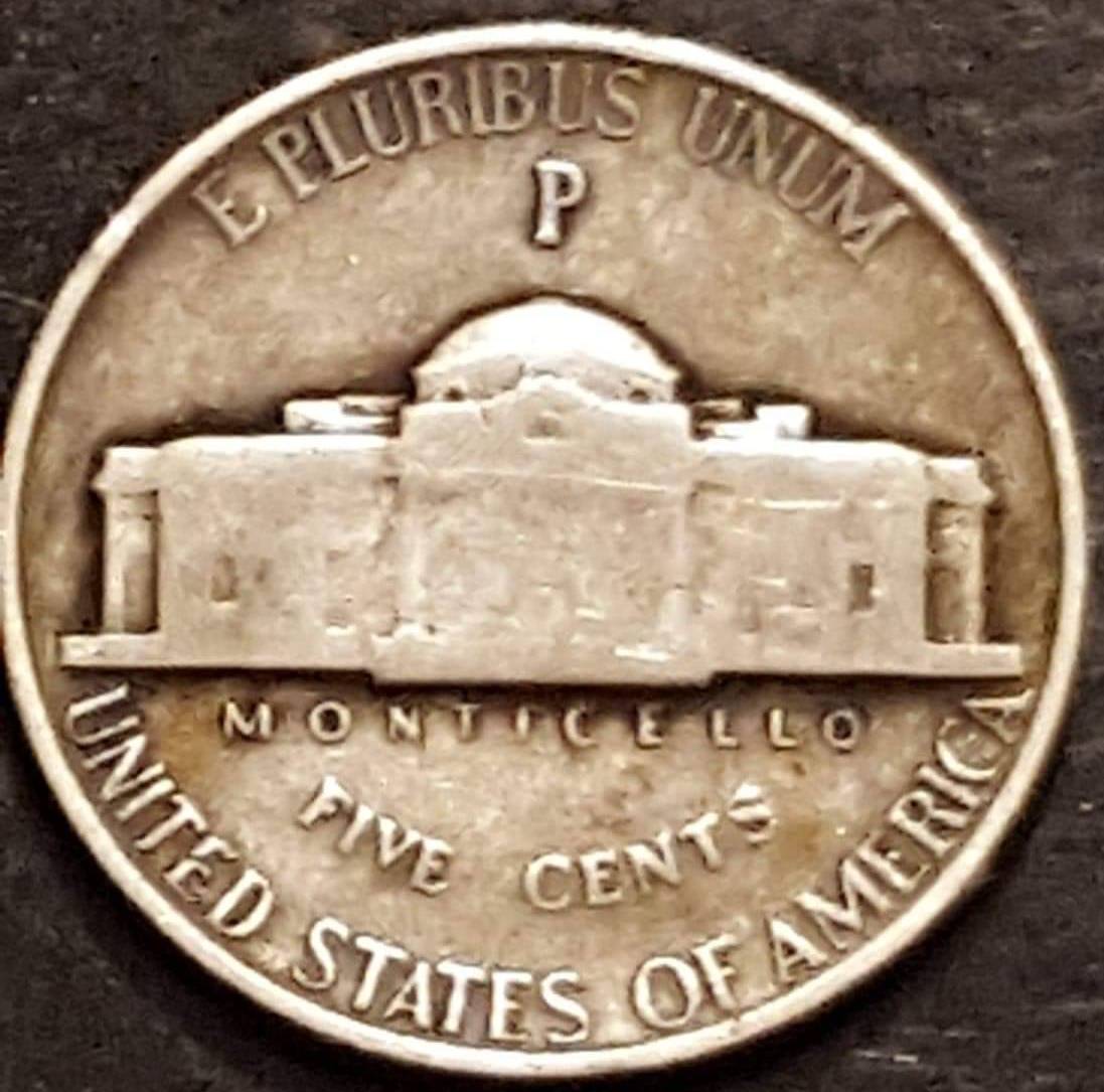1943-P-Nickel---Transitional-Copper?--Weight-4.81-Grams