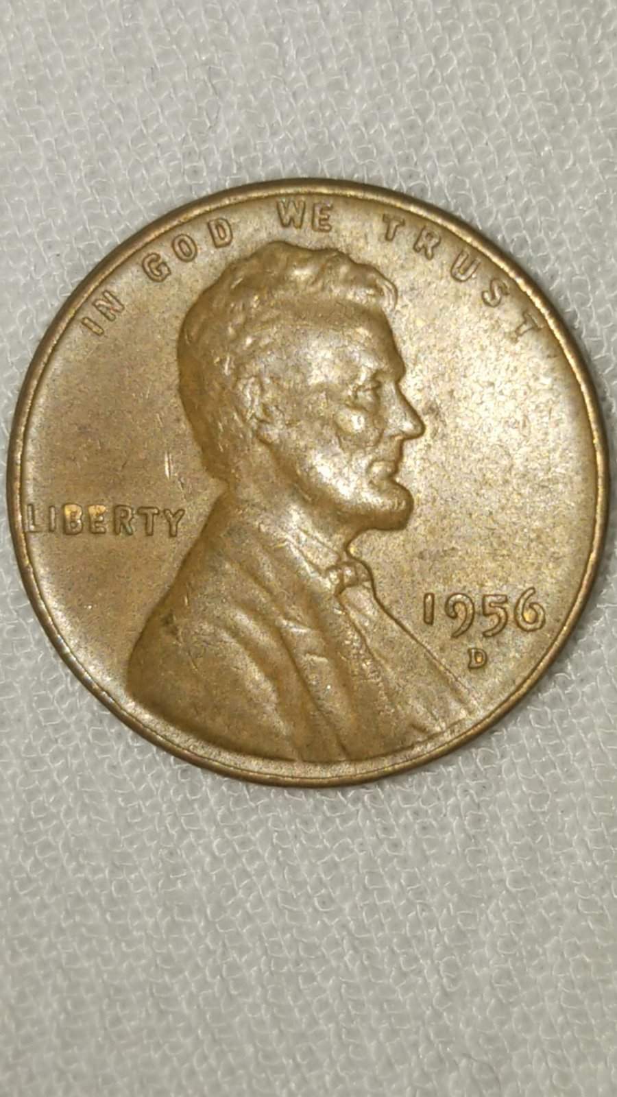 1956-Penny-With-A-Spot-On-The-Rim