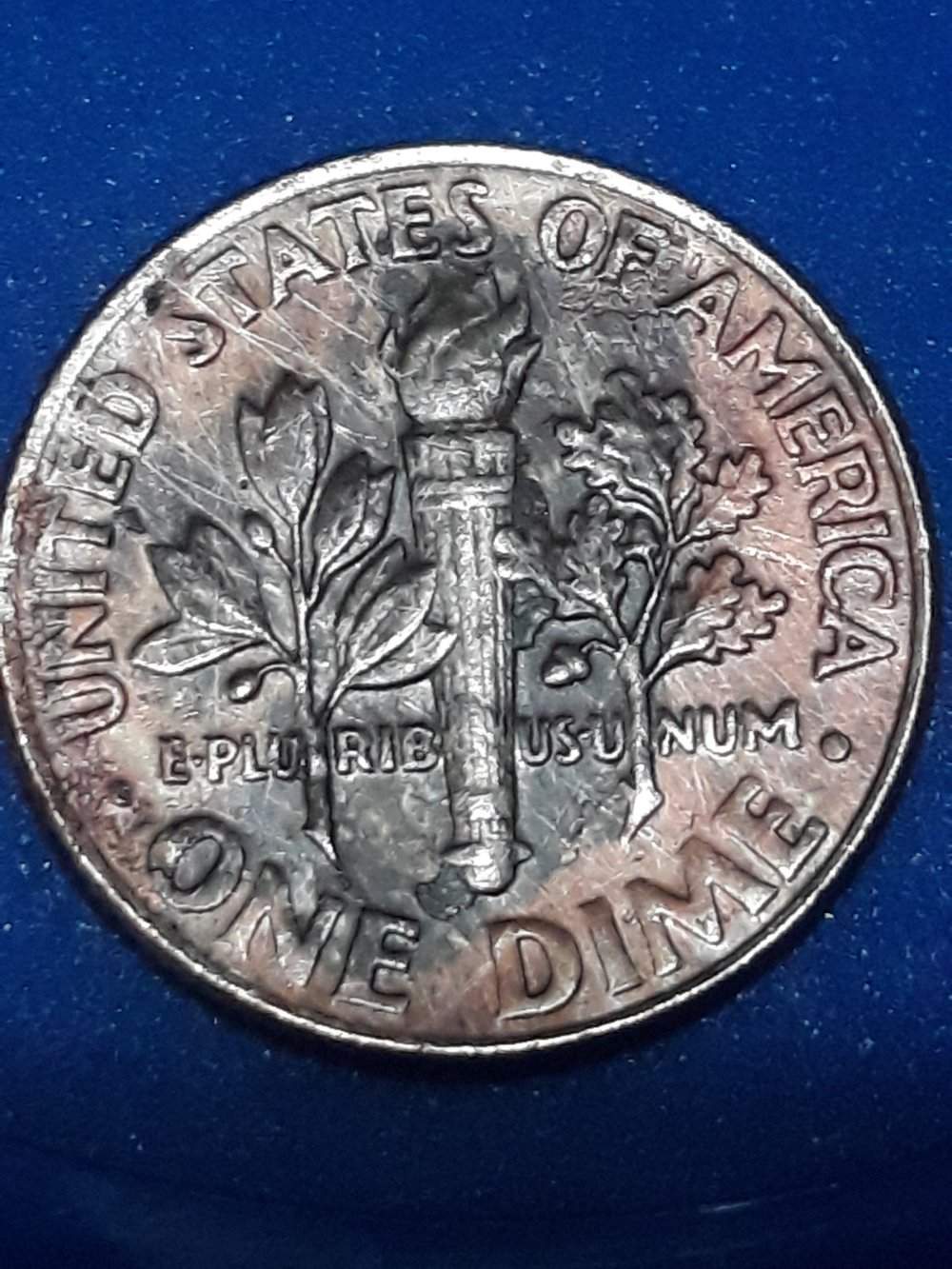 Dime-With-Discoloration/Markings-2002-D