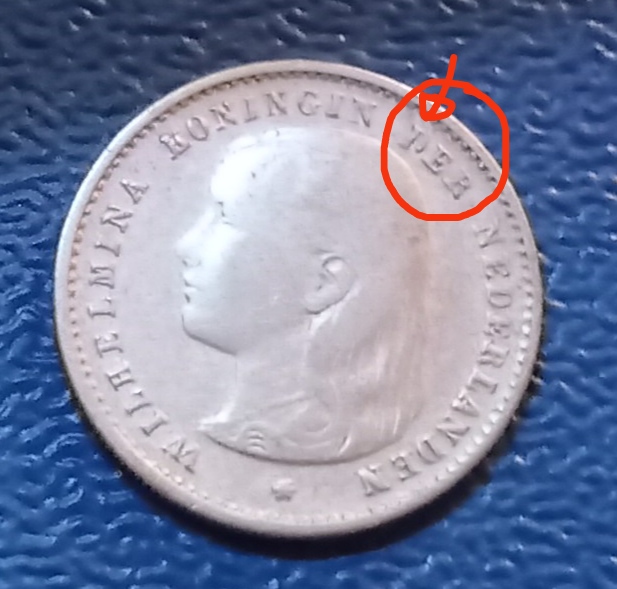 Netherlands-Error-Coin:-10-Cents-1897