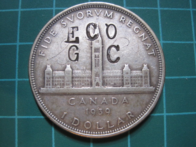 1939-Countermarked-Canadian-Dollar-Coin-