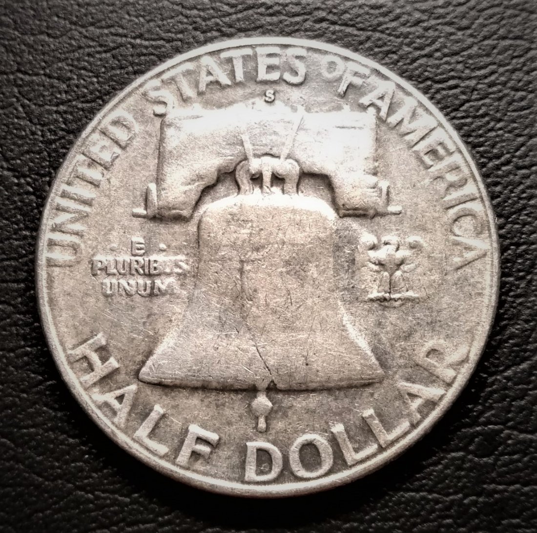 1954-S-Franklin-Half-Dollar,-
