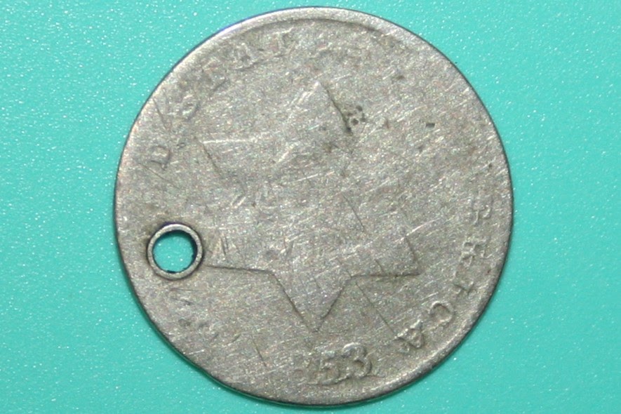 1853-Three-Cent-With-Doubling----Possible-Counterfeit