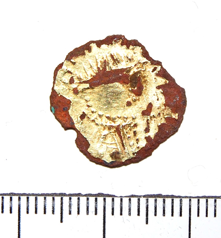 Gold-Plated-Copper-Tremissis,-Merovingian,-Pseudo-Impirial-Type,-Ad-6th