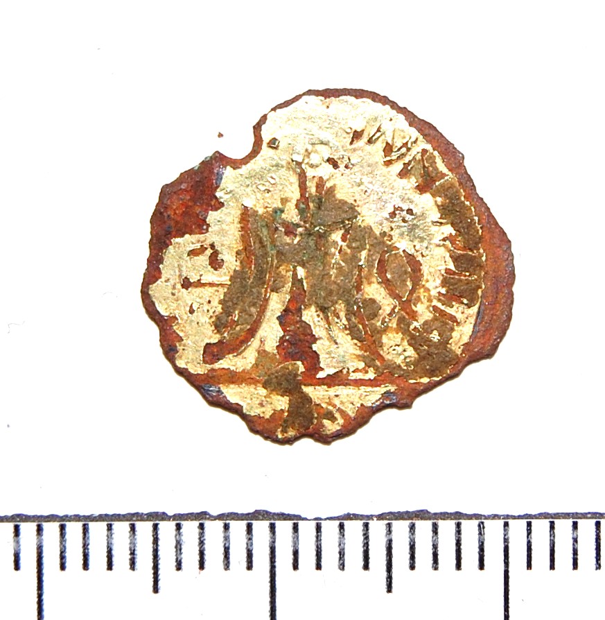 Gold-Plated-Copper-Tremissis,-Merovingian,-Pseudo-Impirial-Type,-Ad-6th