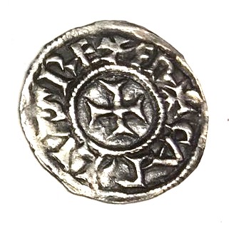 Denarius-Papia,-Charlemagne-Ad-768-814,