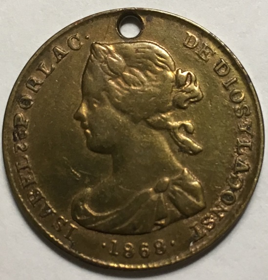 Is-This-1868-Spanish-Piece-A-Medal,-A-Token,-Or-A-Contemporary-Counterfeit?