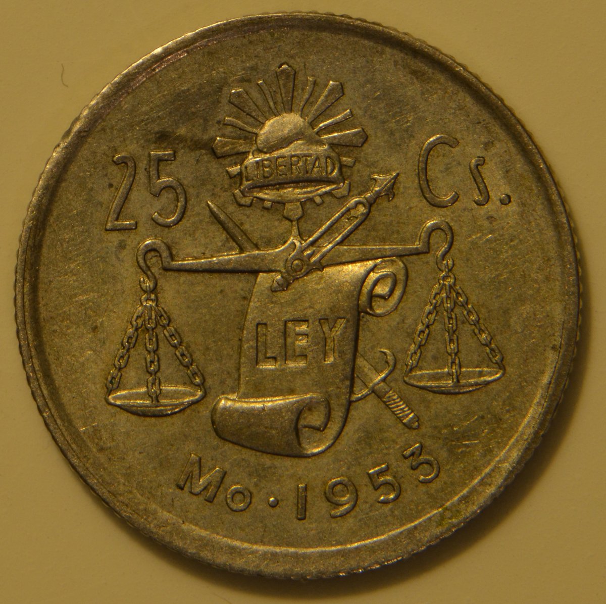 1953-Mexico-25-Centavos---Real-Or-Fake?