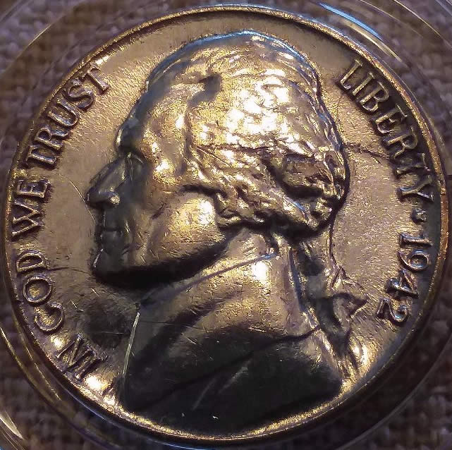Fun-Find!-1942-Jefferson-Nickel-W/Die-Cracks