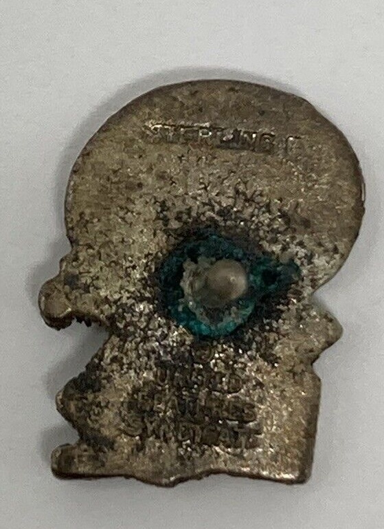 Sterling-Silver-Pin:-Verdigris-Or-PVC-Residue?