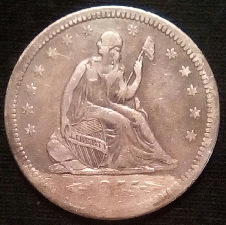 1855-Seated-Liberty-Quarter-For-Grading