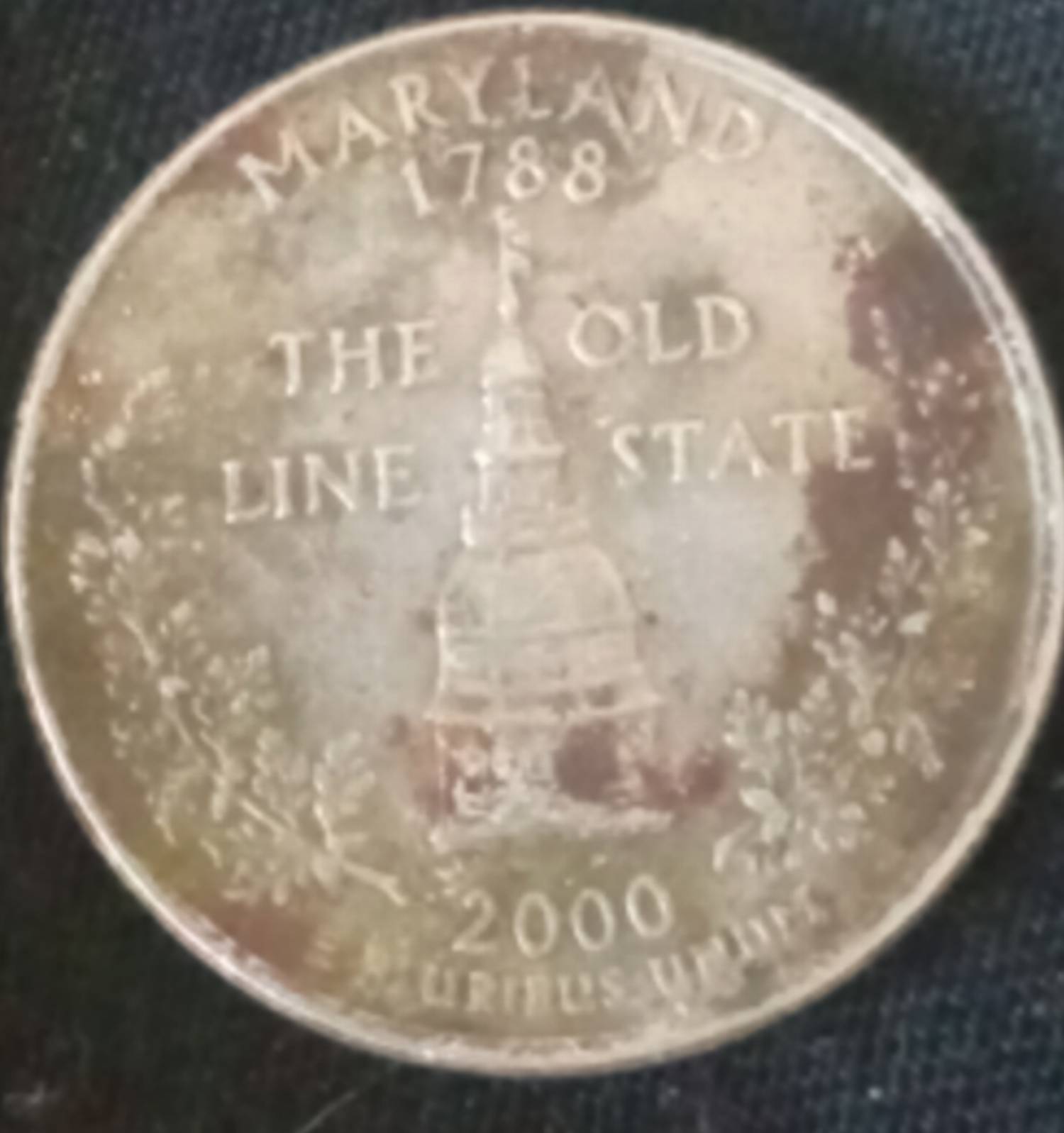 2000-D-Maryland-25¢--Missing-Clad-Layer,-Or-Wear-And-Tear?