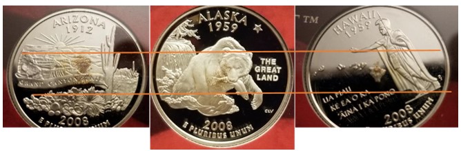 2008-Silver-Quarter-From-Silver-Proof-Set-With-Copper-Coloring