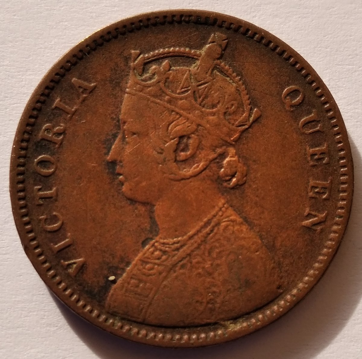 1/4-Anna-1862-Bombay-Mint-With-Dot-And-Bead-Below-The-Date