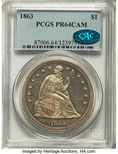 PCGS-Slabbed-1863-Dollar?-Real-Or-Fake?