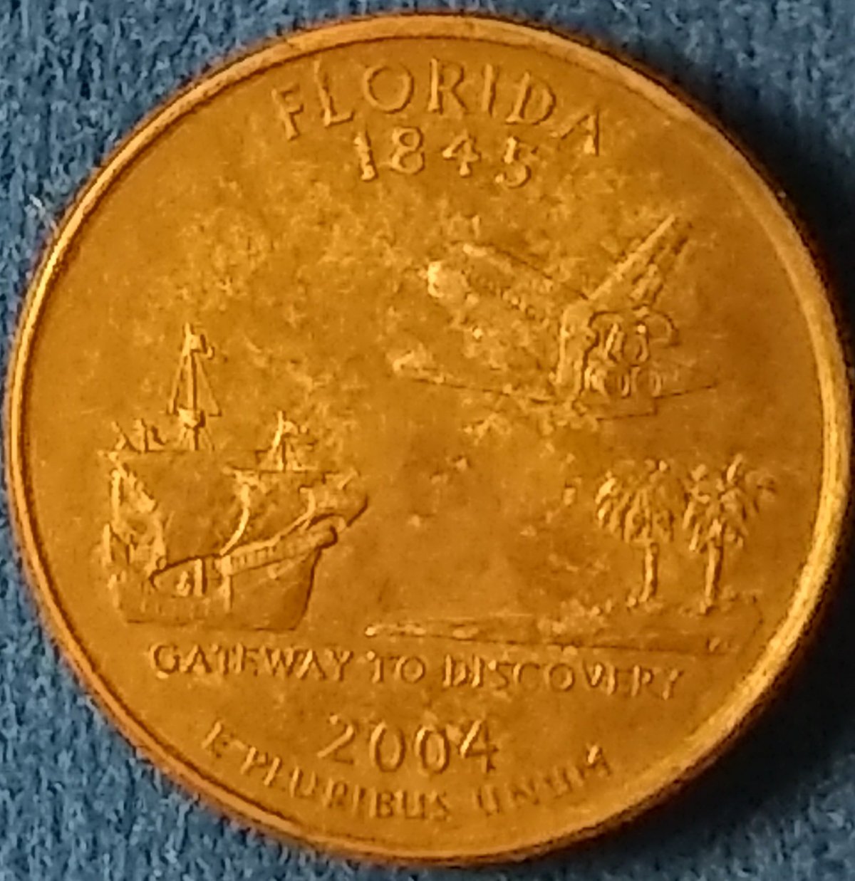 2004-P-Florida-State-Quarter-Missing-Both-Sides-Clad-Layers,-Value-Anyone?
