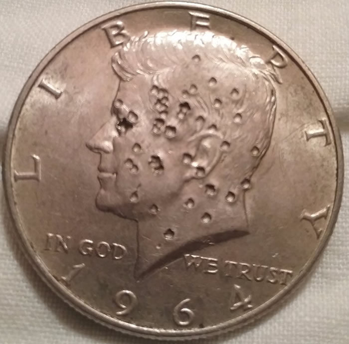 1964-D-Kennedy-Half-Dollar-Looks-Like-Multiple-D-Holes-In-Obverse?what-Is