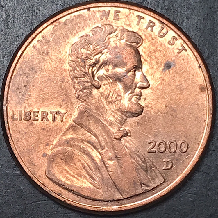 2000-D-Lincoln-Memorial-Cent-Struck-Through-Grease?