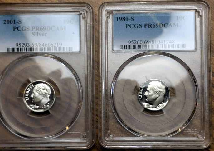 Newer-Dimes..silver-Or-Not..2-PCGS-Dimes